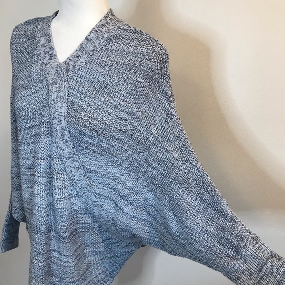 LOFT Lounge Chunky Knit Sweater Oversized Blue - Picture 2 of 6